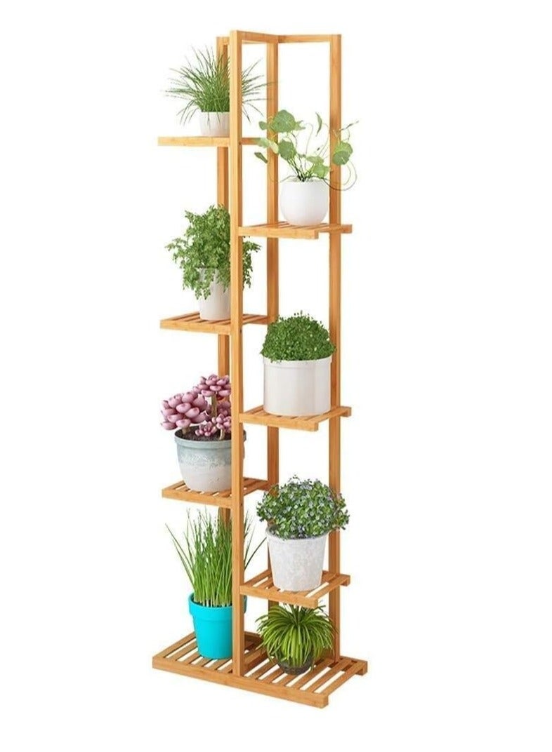 Reko 5-Tier Flower Stand, Bamboo Flowers Pots Stand Wooden Plant Stand Bonsai Display Storage Rack - Image 1