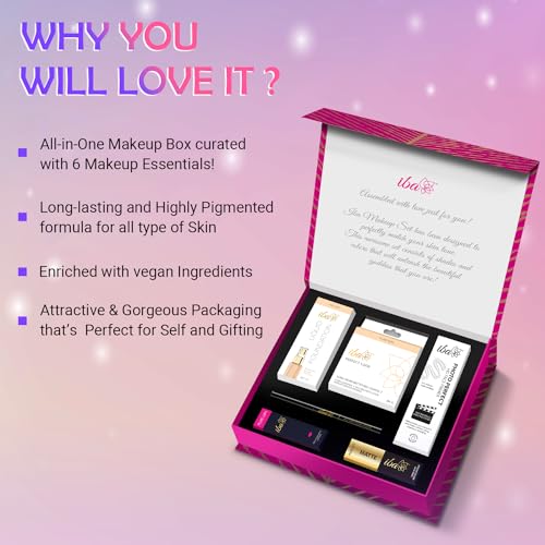 Iba Makeup Gift Set for Women (Dusky) | Foundation, Compact, Primer, Lipsticks, Kajal | Long Lasting | Full Coverage | Bridal Makeup Kit for Women | 100% Vegan & Cruelty-Free (6 items makeup combo in the one set) - Image 5