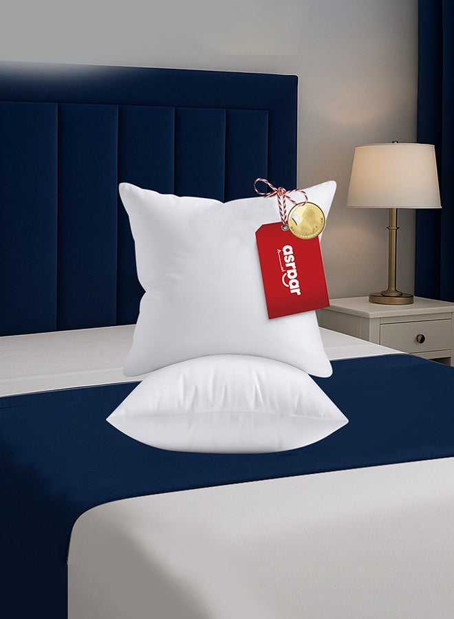 Asraar 2 Pieces | Microfiber Cushion Filler - White - 65x65 cm - Image 1