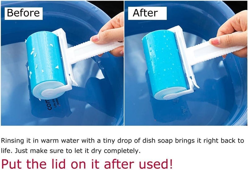 RBC Classic Washable Efficient Lint Remover Roller for Clothes - Pet Hair Remover, Dust Cleaning Lint Remover for Dog & Cat Hair Removal, Furniture, Cars, Carpet | Width - 11.5cm - Image 4