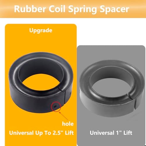 WINTOWIN Heavy-Duty Round Rubber Coil Spring Spacer Booster for Car Truck,Coil Spring Lift Spacers,Universal Up To 2.5" Lift 1 PACK - Image 4