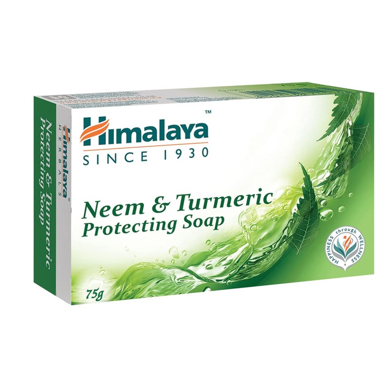 Himalaya Herbals Protecting Neem and Turmeric Soap 75gm - Image 1