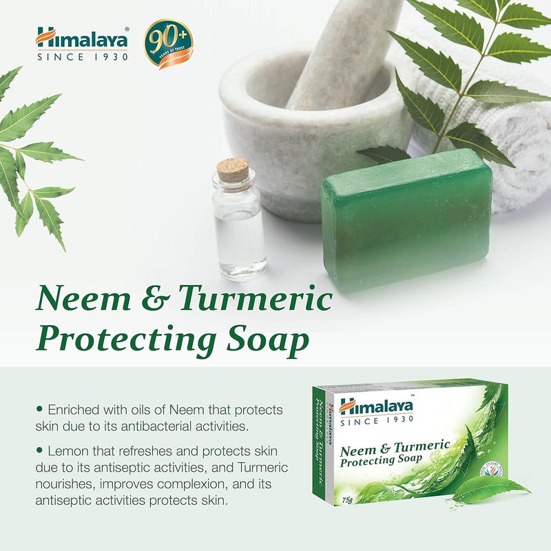 Himalaya Herbals Protecting Neem and Turmeric Soap 75gm - Image 5