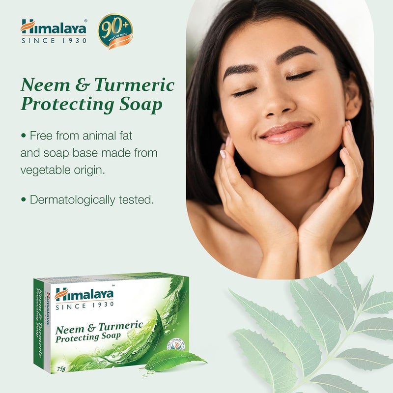 Himalaya Herbals Protecting Neem and Turmeric Soap 75gm - Image 4