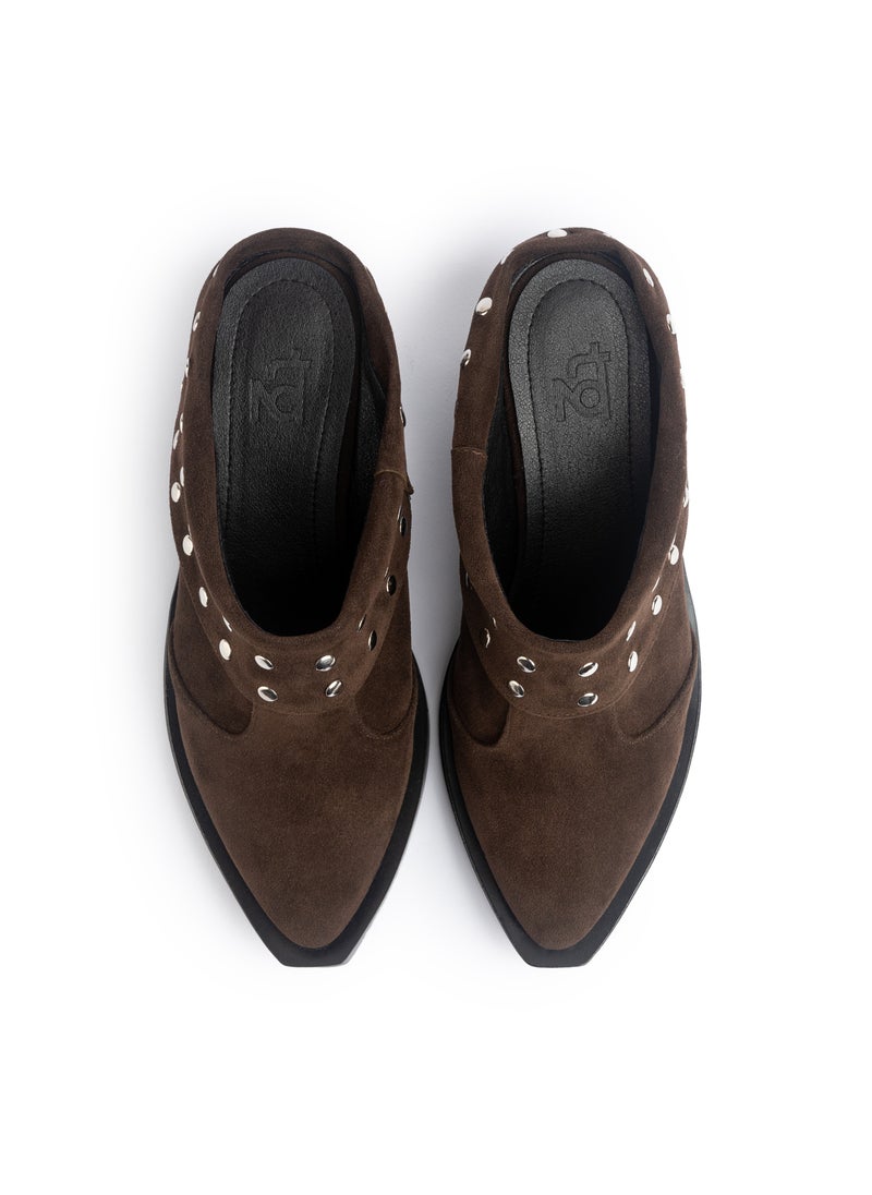 TGS Studded Suede Heel Mules  - Image 3