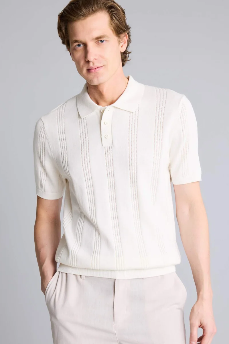 Defacto Standard Fit Knitwear Short Sleeve Polo T-Shirt