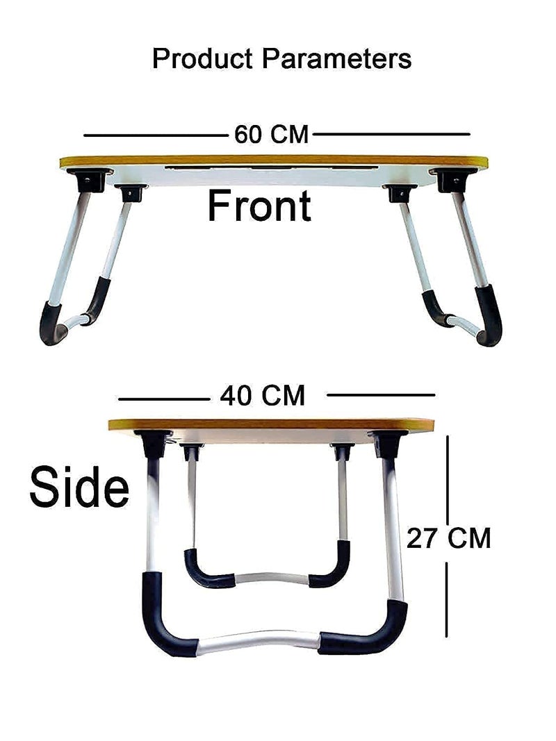 Radiant Wood Smart Multi-Purpose Laptop Table, Dock Stand, Study Table, Bed Table, Foldable, Portable, Ergonomic, Rounded Edges, Non-Slip Legs (Blue) - Image 4