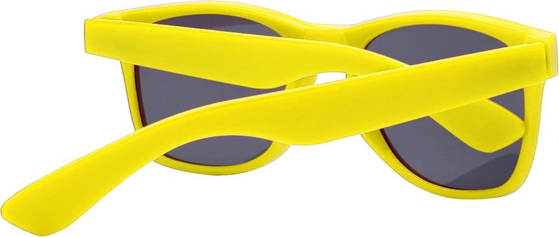OWL Classic Vintage Sunglasses 80s Style with Clear Lens, Smoke Lens Nerdy Colorful Frames - Image 3