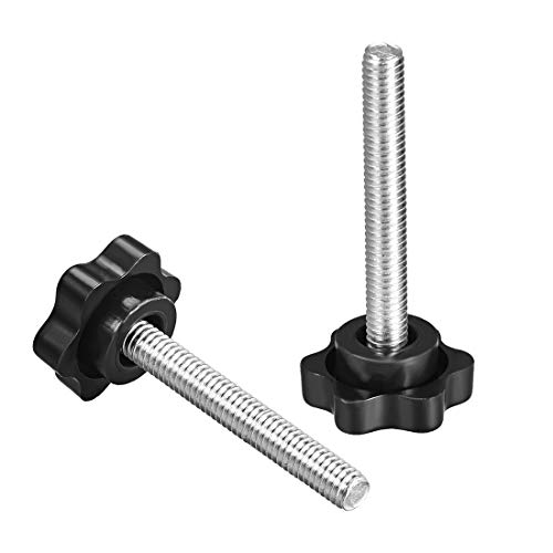 uxcell Clamping Screw Knob, Plum Hex Shaped Grips Star Knob M6 x 50mm Male Thread, 6 Pcs - Image 3
