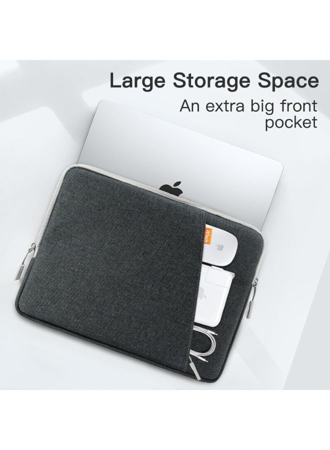 JETech Laptop Sleeve for 13-14Inch MacBook Neo (A18 Pro), MacBook Air/Pro (M1-M5) 2020-2026, 13-13.6 Inch Notebook, Waterproof Shock Resistant Bag Case with Accessory Pocket (Dark Grey) - Image 4