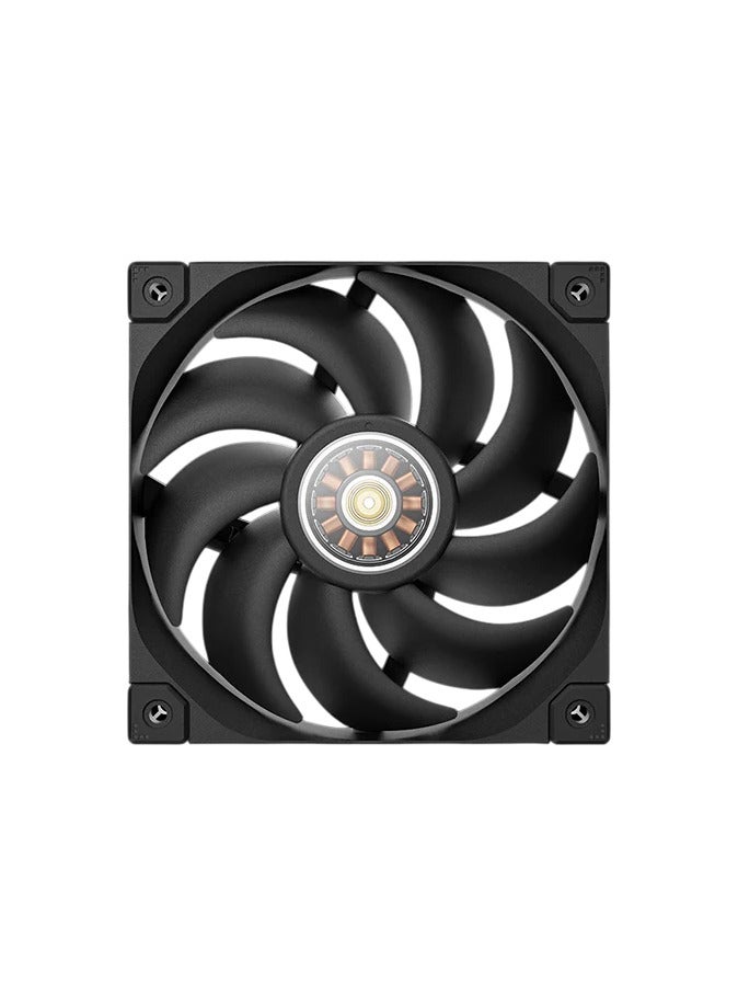 DEEPCOOL FT12 120mm Black Single Fan – High-Performance PWM Cooling, Fluid Dynamic Bearing, Silent Operation, Optimal Airflow for Cases & Radiators  - Image 1