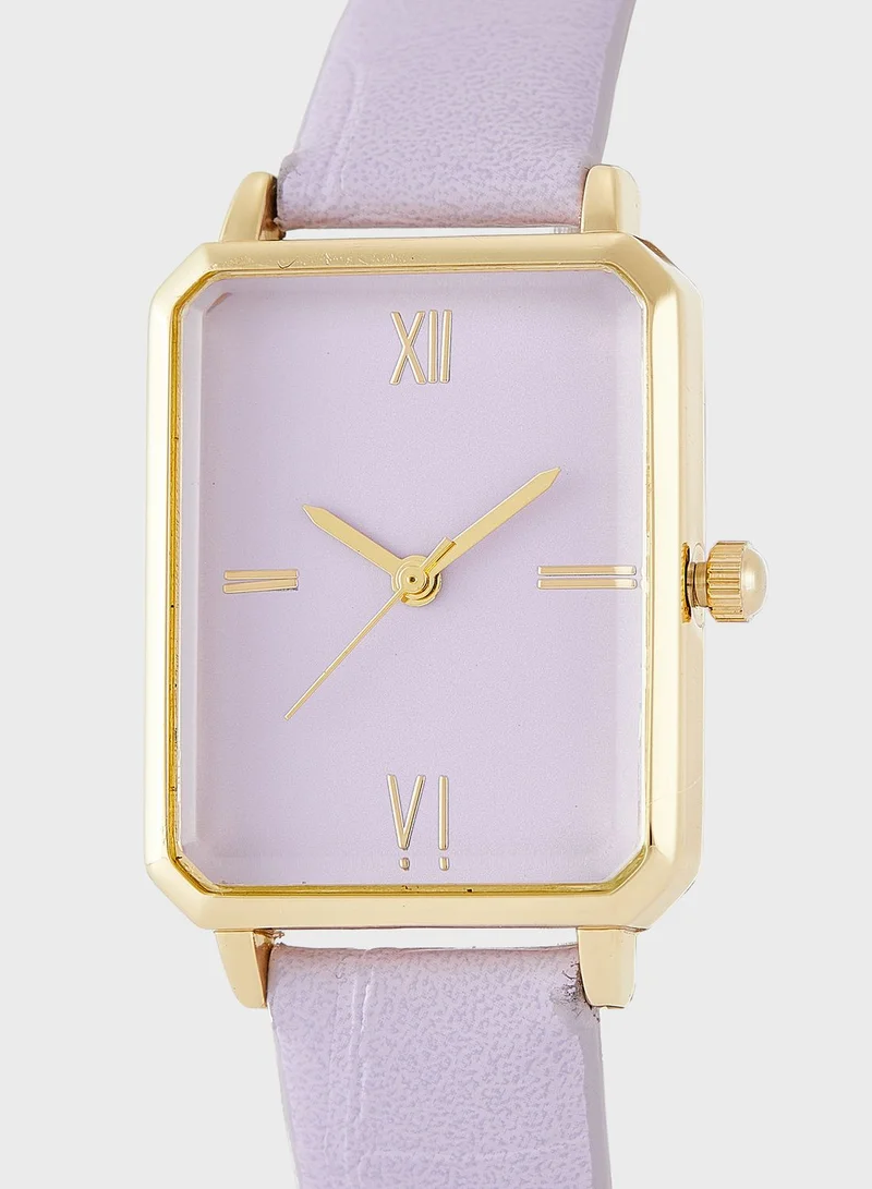 ELLA Croc Strap Roman Numerals Watch