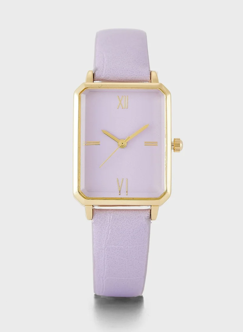 ELLA Croc Strap Roman Numerals Watch