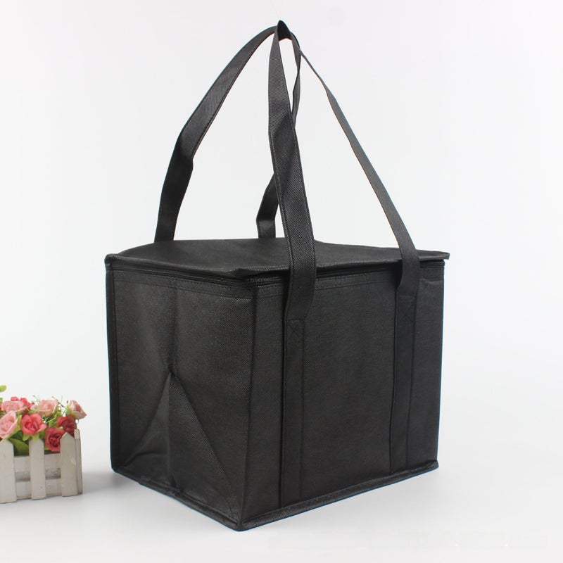 Ready Supply Non-Woven Aluminum Foil Insulation Bag Large Capacity Portable Car Takeout Outdoor Insulation Bag(41X26X33cm ash) - Image 5