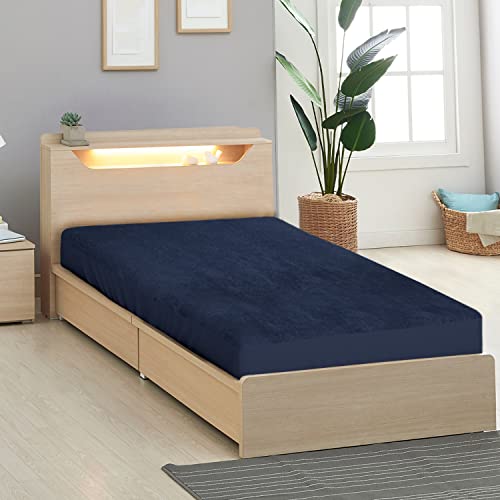 Sassoon Laika Diwan Bed Waterproof Mattress Protector 48x72 inch (4x6 Feet) | Pack of 1, Blue Single Bed | Elastic Fitted Cotton Feel Terry Ultra Soft Breathable Hypoallergenic Mattress Cover - Image 3