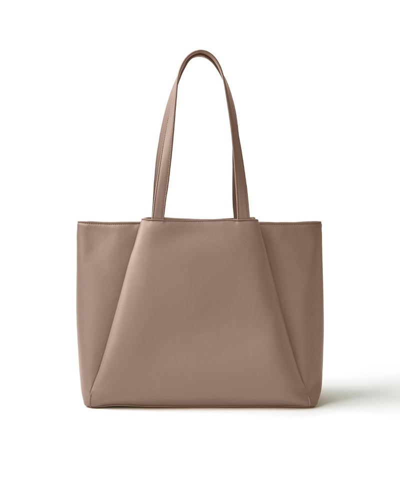 Apryl Work Tote Bags for Women 15.6 Inch - Laptop Tote Bag with Zip Compartments - Large PU Leather Office Purse Computer Briefcase - Image 1