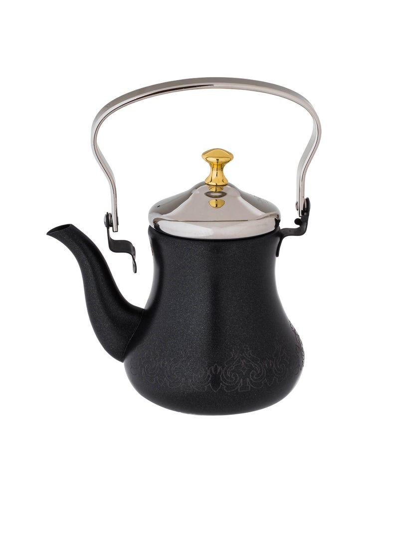 Hic Moroccan Teapot Stainless Steel Top Handle 0.90 L Black Color  - Image 1