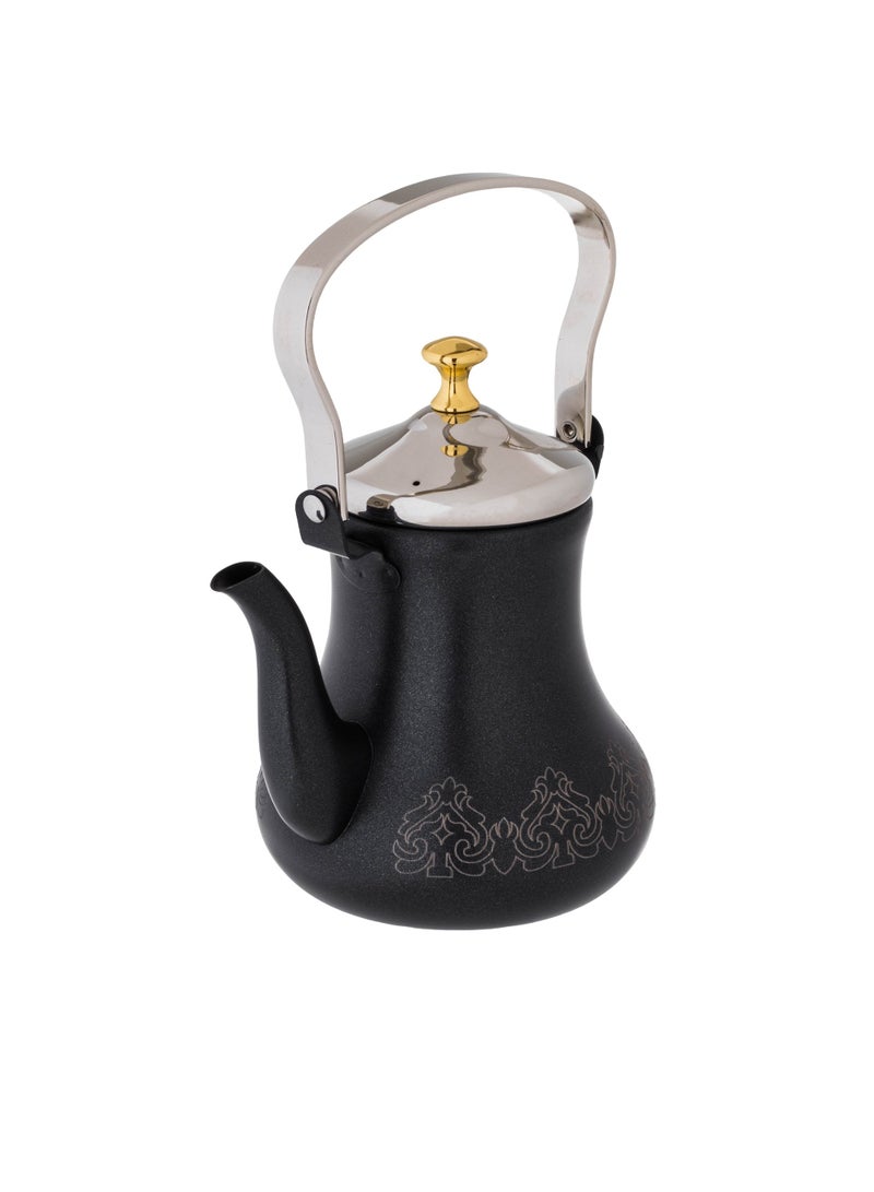 Hic Moroccan Teapot Stainless Steel Top Handle 0.90 L Black Color  - Image 2
