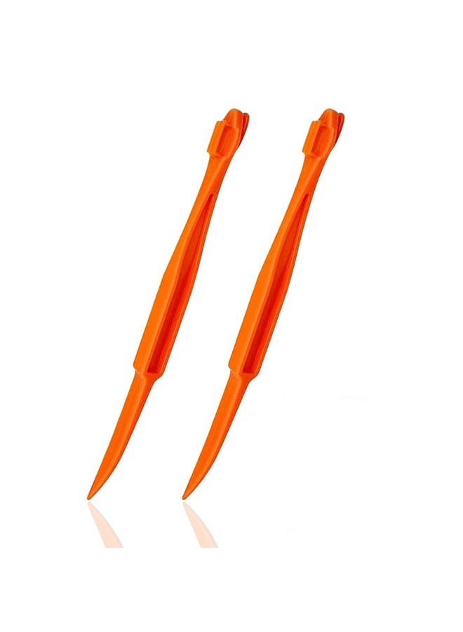 Cosmer Orange Peeler Tools Plastic Citrus Remover Easy Open Lemon Peel Cutter Vegetable Slicer Fruit Kitchen Gadgets (Orange 2 Pack) - Image 1