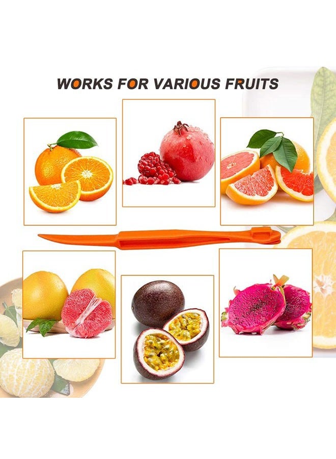Cosmer Orange Peeler Tools Plastic Citrus Remover Easy Open Lemon Peel Cutter Vegetable Slicer Fruit Kitchen Gadgets (Orange 2 Pack) - Image 5