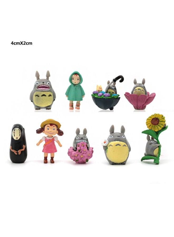 1 Generation of 9 Models of Totoro Day Micro Landscape Bonsai Doll Ornaments Figure Ornaments  - Image 3