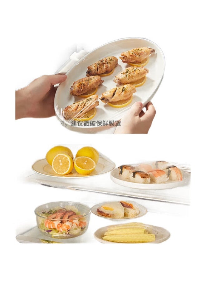Star Square Xingfang Food Wrap Set, 400 Pieces, Elastic Edge, Universal, Food-Grade Disposable Food Cover, Self-Sealing For Leftovers - Image 2