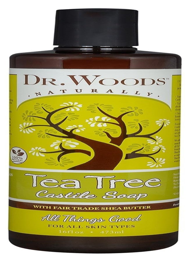 Dr. Woods Tea Tree Liquid Castile Soap - Castile Soap with Pure Tea Tree Oil, Body Wash for Men and Women, Contains Organic Shea Butter, Natural Cleaner for Face, Hands, and Body - 16 Fl Oz - Image 1