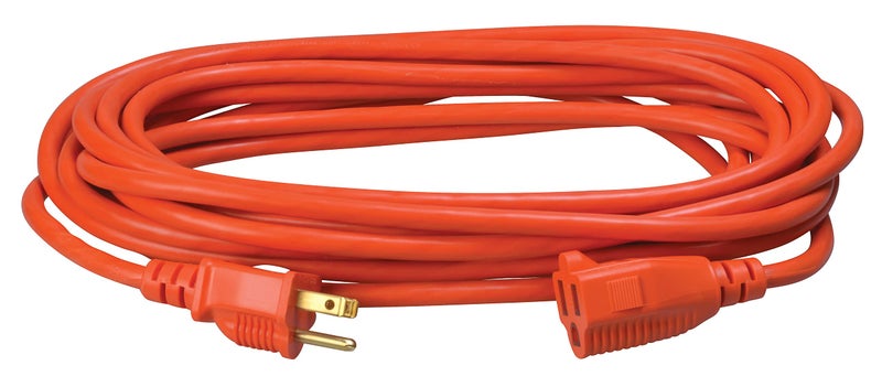 Southwire Outdoor Extension Cord Standard Power for Lawn Garden Equipment Flexible Vinyl Jacket Bright Orange UL Listed SJTW Rated 163 25 Foot Length