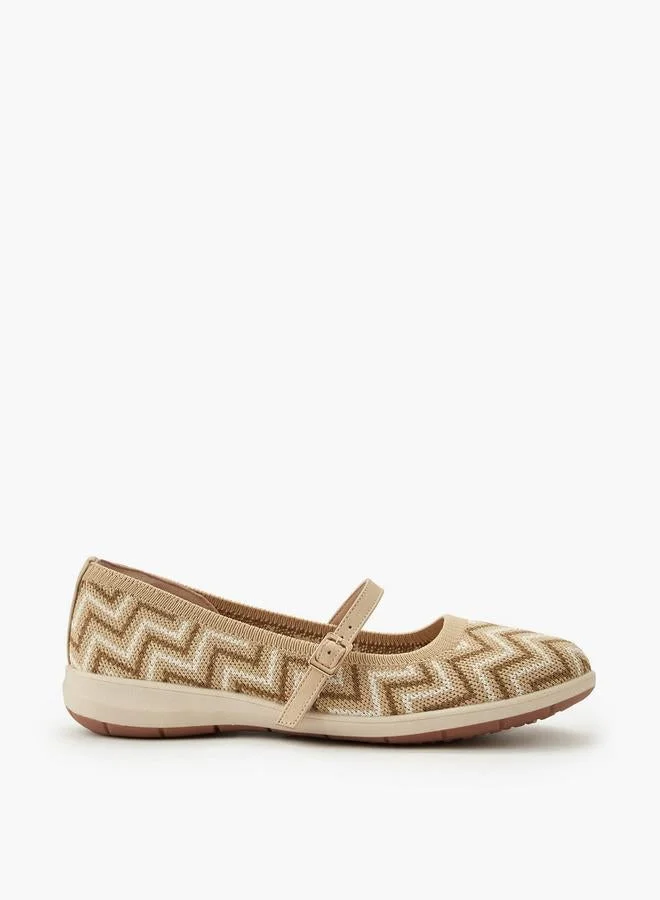 لو كونفورت Women Chevron Textured Ballerina Shoes