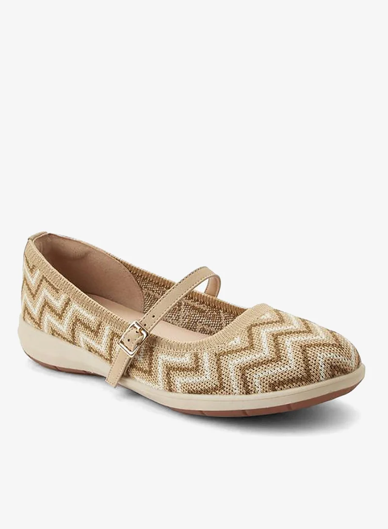 Le Confort Women Chevron Textured Ballerina Shoes