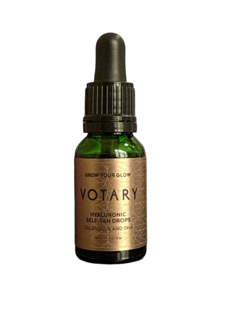VOTARY Hyaluronic Self-Tan Drops with Calendula and DHA 15ml - Image 1