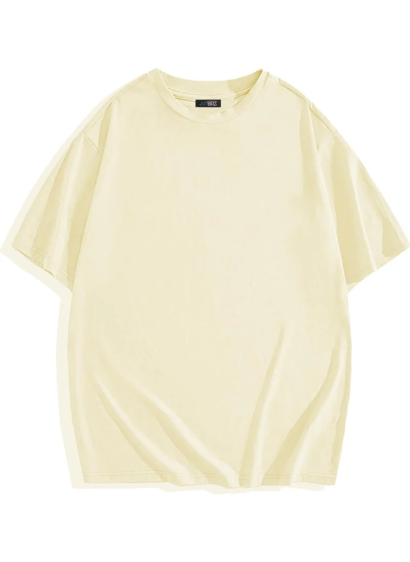 بي ار زد كولكشن Oversize Basic T-Shirt Light Yellow