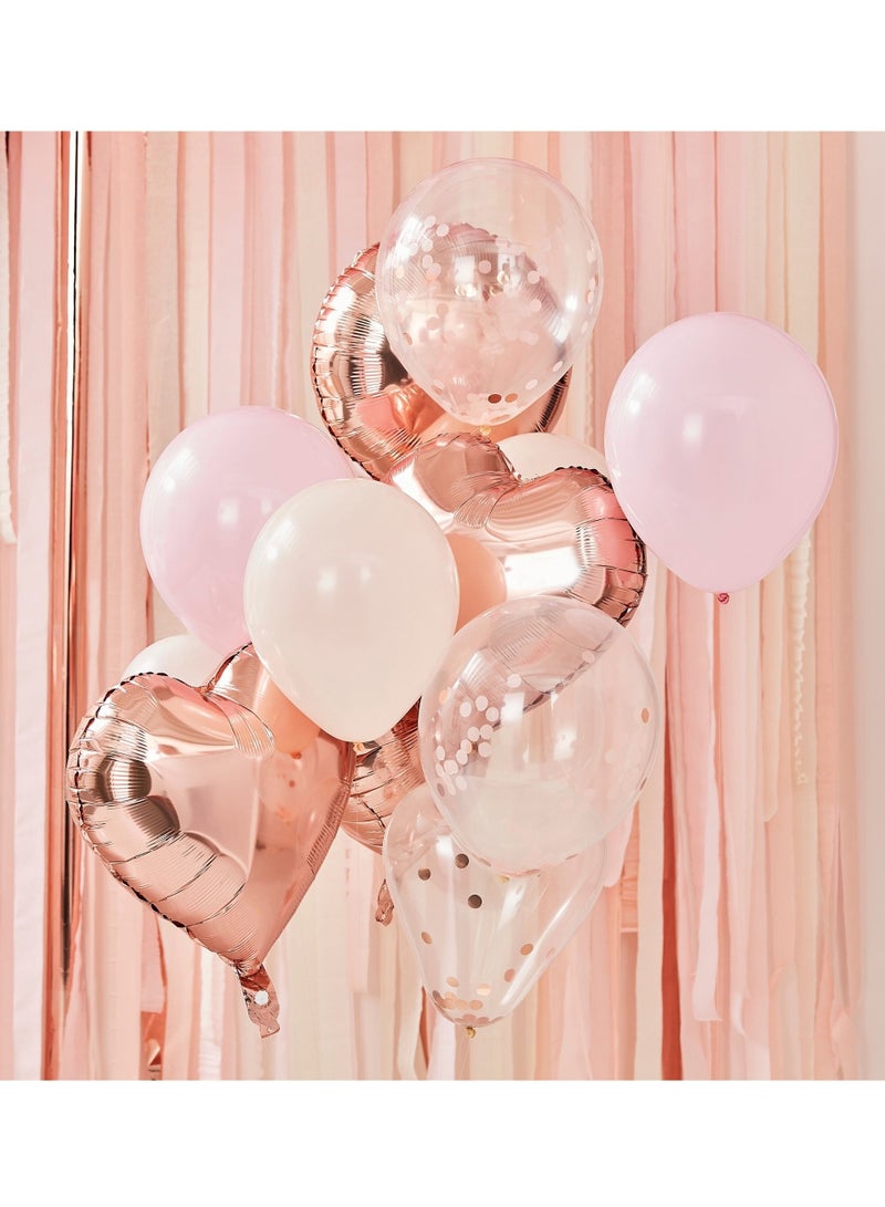 Ginger Ray Rose Gold and Blush Balloon Bundle - Party Decor Pack - Image 2