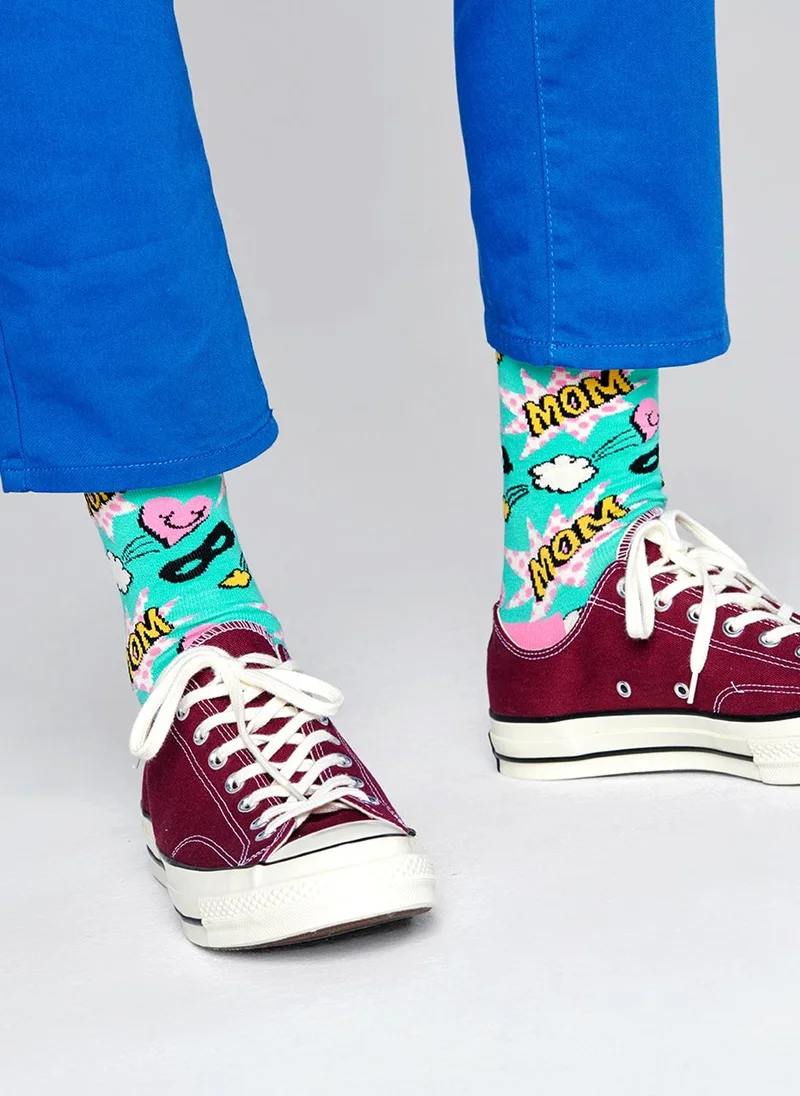 Happy Socks MOM SOCK Blue/Pink
