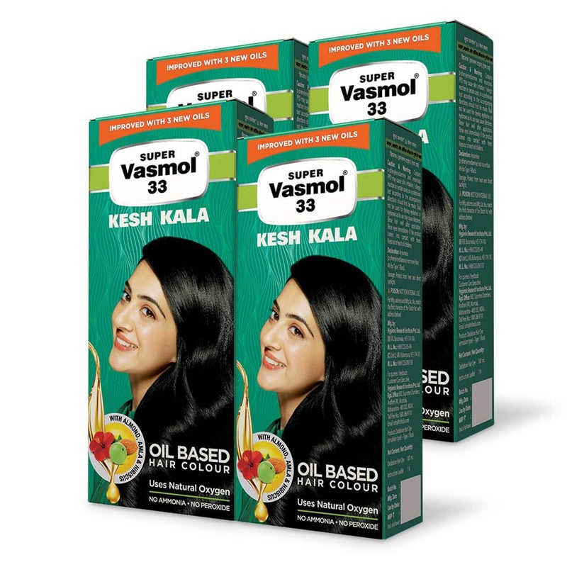VASMOL Super Vasmol 33 esh ala Hair Oil 100ml Pack of 4