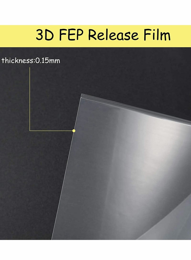 Excefore FEP Film, High Transmittance Strength Film with Replacement Plastic Spatulas, Thickness 0.15 mm Compatible with UV DLP 3D Printers, LCD SLA Resin (140 x 200 mm) - Image 3