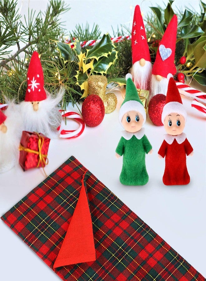 Skylety 2-Piece Christmas Doll Set - Twins, Sleeping Bag, Bathrobe - Red, Green, White - Image 2