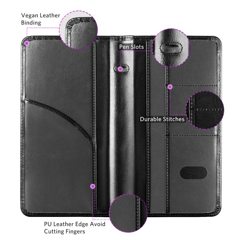 CoBak Car Registration and Insurance Holder - Vehicle Glove Box Car Organizer,Auto Truck Comparment Accessories Case with Magnetic Closure for Driver License,Cards - Image 2
