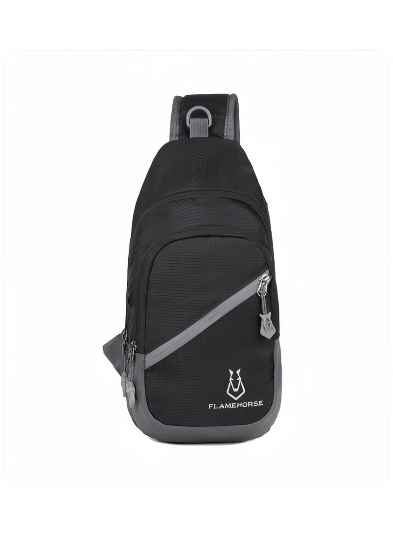 FLAMEHORSE Outdoor Chest Bag Men's And Women's Travel Backpacks, Lightweight And Versatile Shoulder Bag Waterproof And Luminous - Image 1