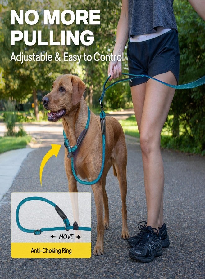 فيدا طوق فيدا 2 في 1 للكلاب بمقابض مزدوجة، طوق مانع للتشابك للكلاب الكبيرة التي تشد، طوق تدريب متين مضاد للشد، عاكس للضوء، مبطن ناعم، مناسب للسلالات الكبيرة والمتوسطة (6 أقدام، أزرق). - Image 4