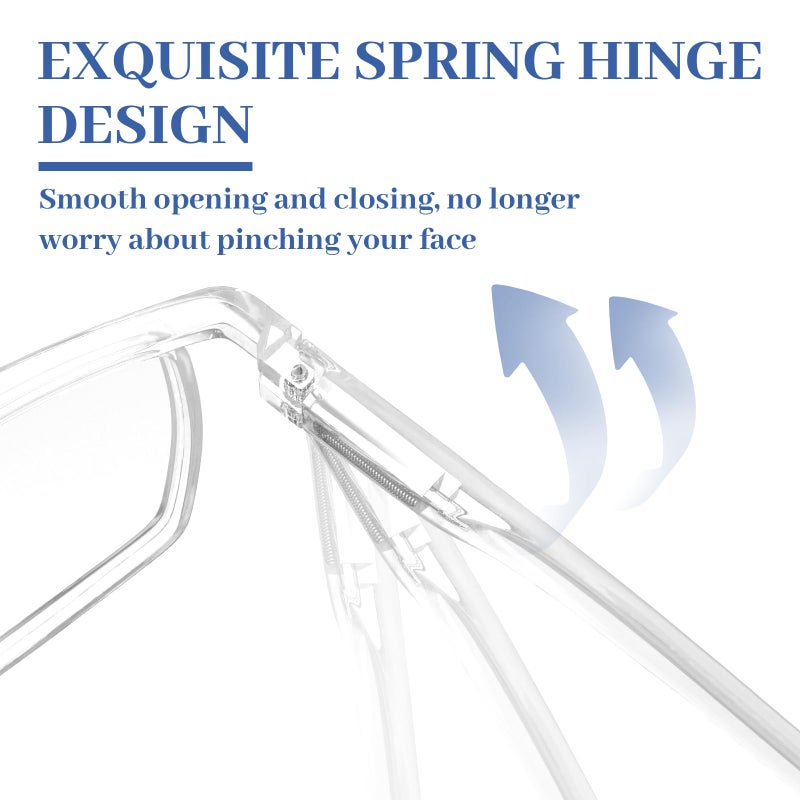 LUFF 4Pcs Anti-Blue-ray Reading Glasses Portable Ultra-Light Readers(1.25X) - Image 4