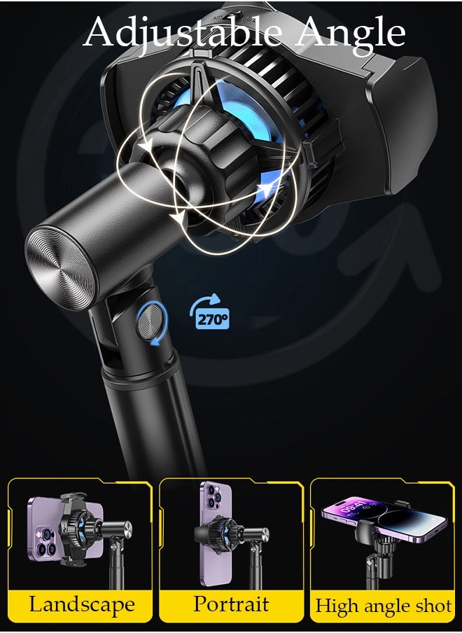 DUNISO Phone Cooler for Live Streaming and Gaming with Adjustable Stand, Fast Phone Cooling Fan, Semi-Conductor Cooling Chip Mobile Phone Radiator, Fit All Types of iPhone Android Smartphones  - Image 4
