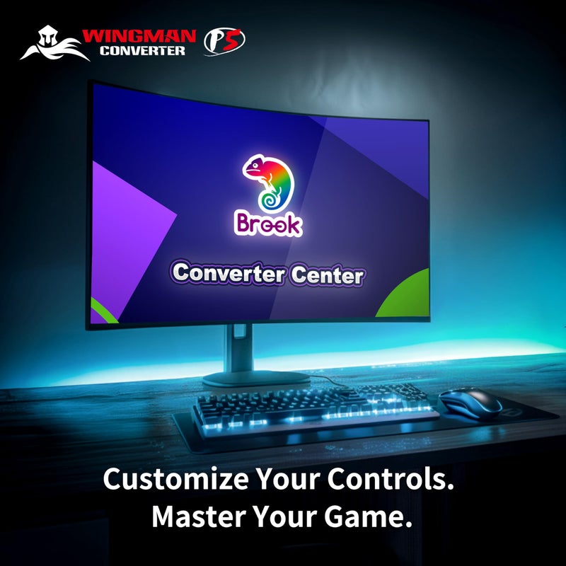 Brook Wingman P5 - P5 P4 PC Controller Converter with Wireless and Wired Support Vibration Six-Axis Motion Turbo Macro Remap via Converter Center Software (Exclusive Version) - Image 5