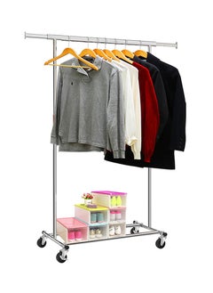 Garlo Clothes Rack on Wheels, Heavy Duty Garment Rack with Extendable Hanging Rail, Holds up to 100kg, Collapsible Clothing Rack  - Image 1