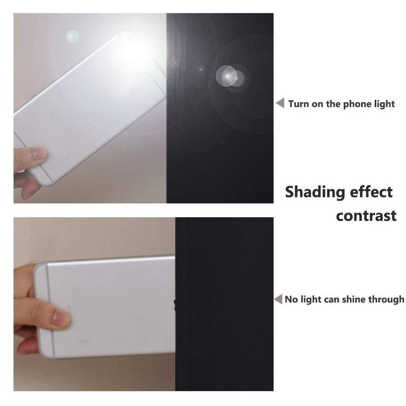 NICETOWN Extra Long Truly Blackout Drapes for Hall and Villa  46-inch Width Each Panel  96-inch Length  Black  2 Pieces  100% Blackout Window Curtain Panels with Black Lined for Night Shift Worker - Image 3