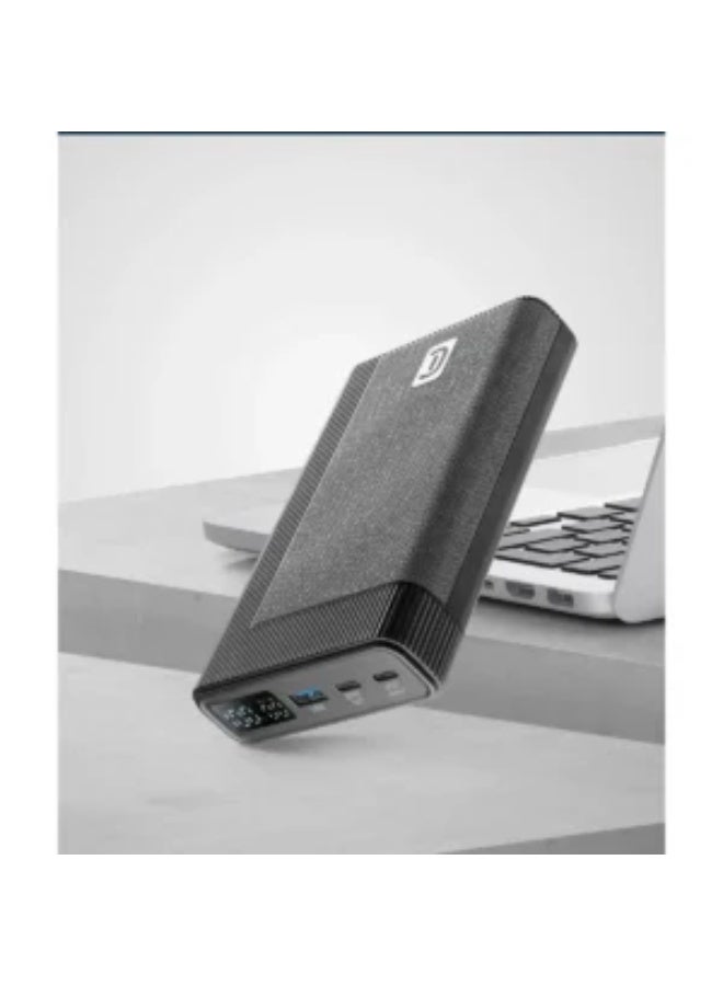 سيلولار لاين باور بانك Cellularline بسعة 20000mAh PD65W – شحن سريع 3 منافذ، أسود - Image 4