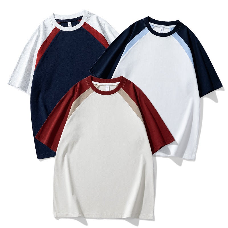 2025 Arrival Striped Short-Sleeved T-Shirt For Men And Women American Style Heavy Top Loose Ins Fashionable Half-Sleeved Top - Image 2