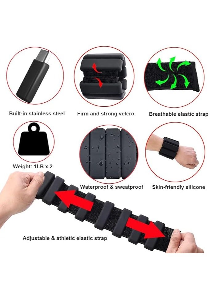 Generic 2-piece adjustable wrist weights Ankle weight set Suitable for sports Walking Jogging Yoga Calisthenics Pilates Weight Bracelet Fitness bracelet  - Image 3
