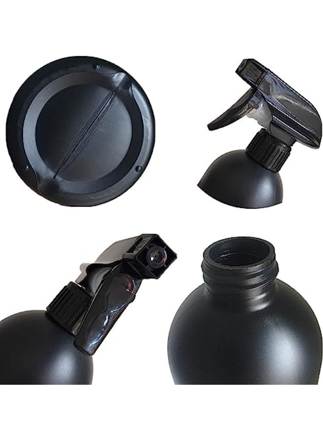 PEPAXON Plastic Spray Bottle for Hair Plant Mister and Cleaning 500ml17OZ Black Pack of 4 - Image 5