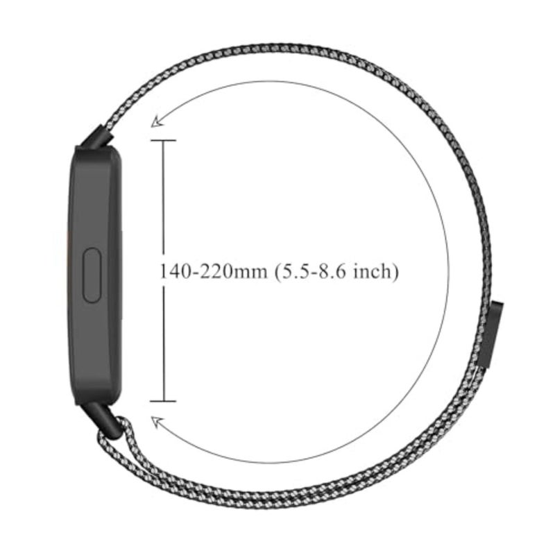 Smartwatch strap for Samsung Galaxy Fit 3, stainless steel band with magnetic buckle, silver, adjustable fit for women and men - Image 4